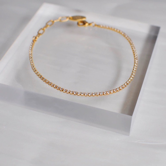 Tennis Bracelet (Gold)