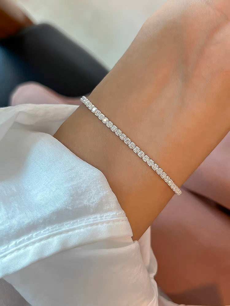 Tennis Bracelet (Silver)
