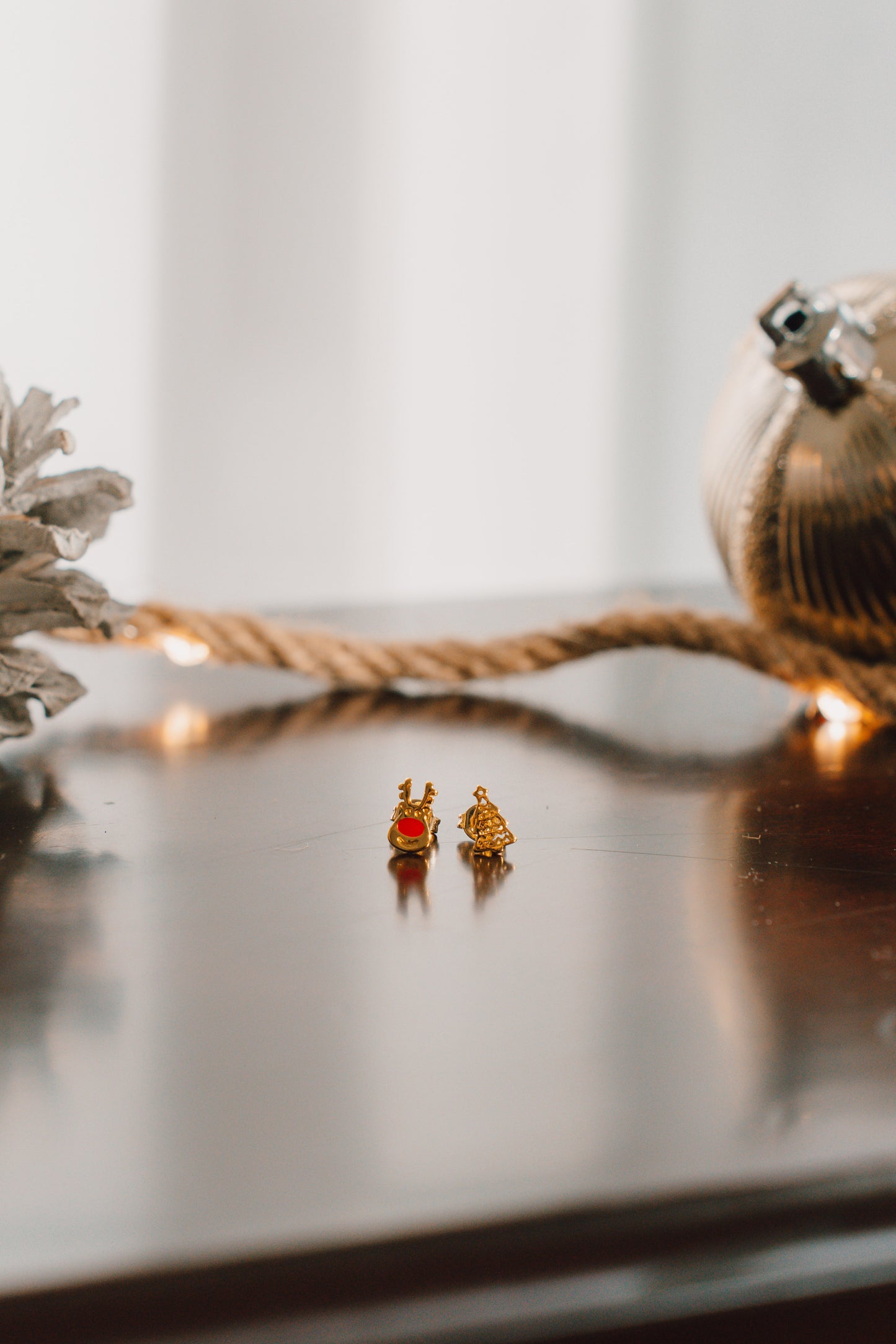 925 Silver Reindeer Mismatched Studs