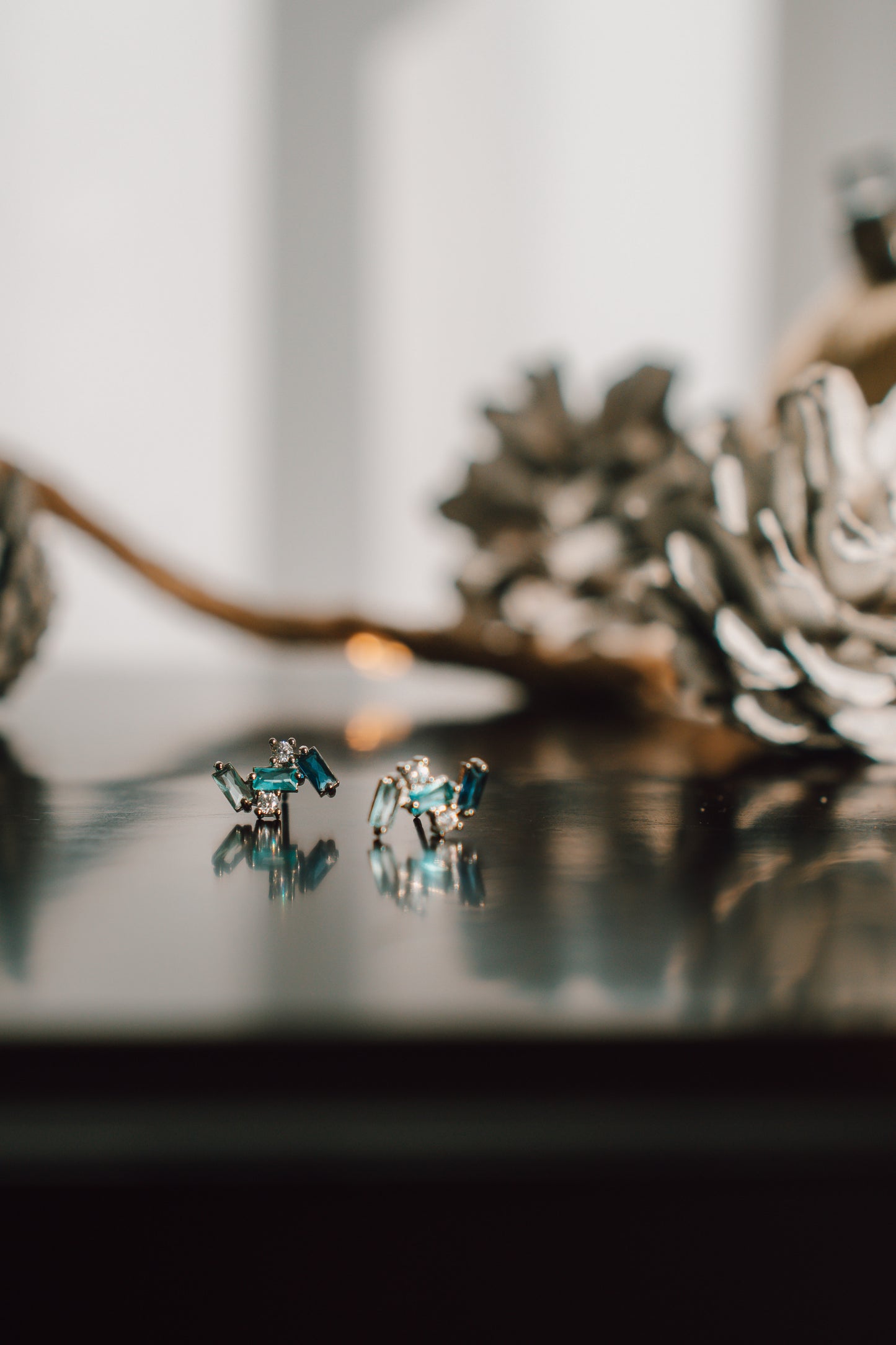 925 Silver Simone Sapphire Studs