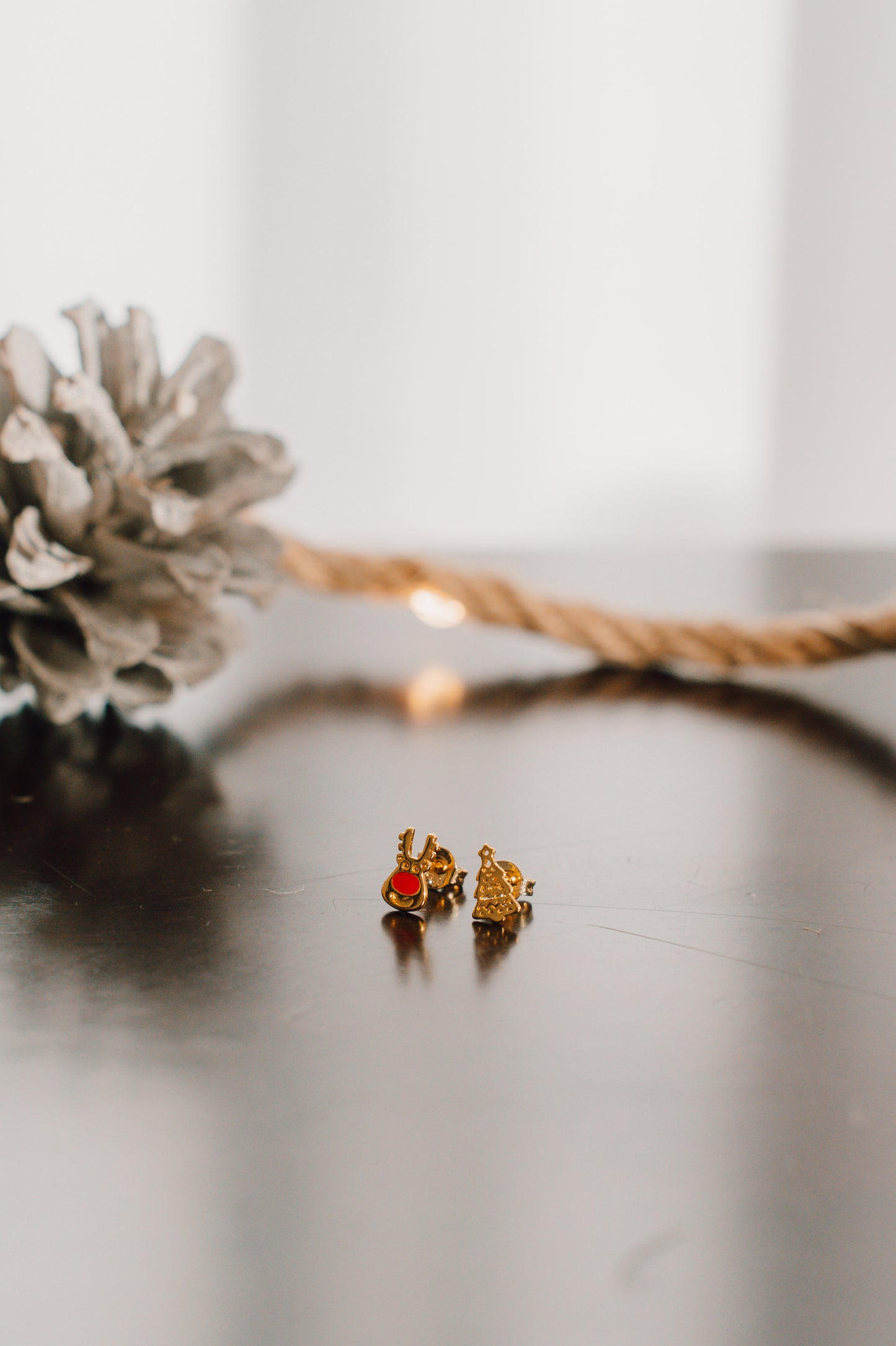 925 Silver Reindeer Mismatched Studs