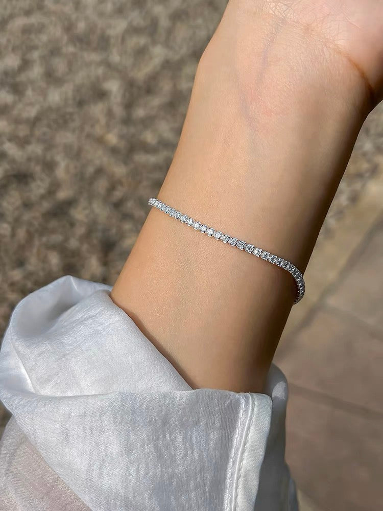 Tennis Bracelet (Silver)