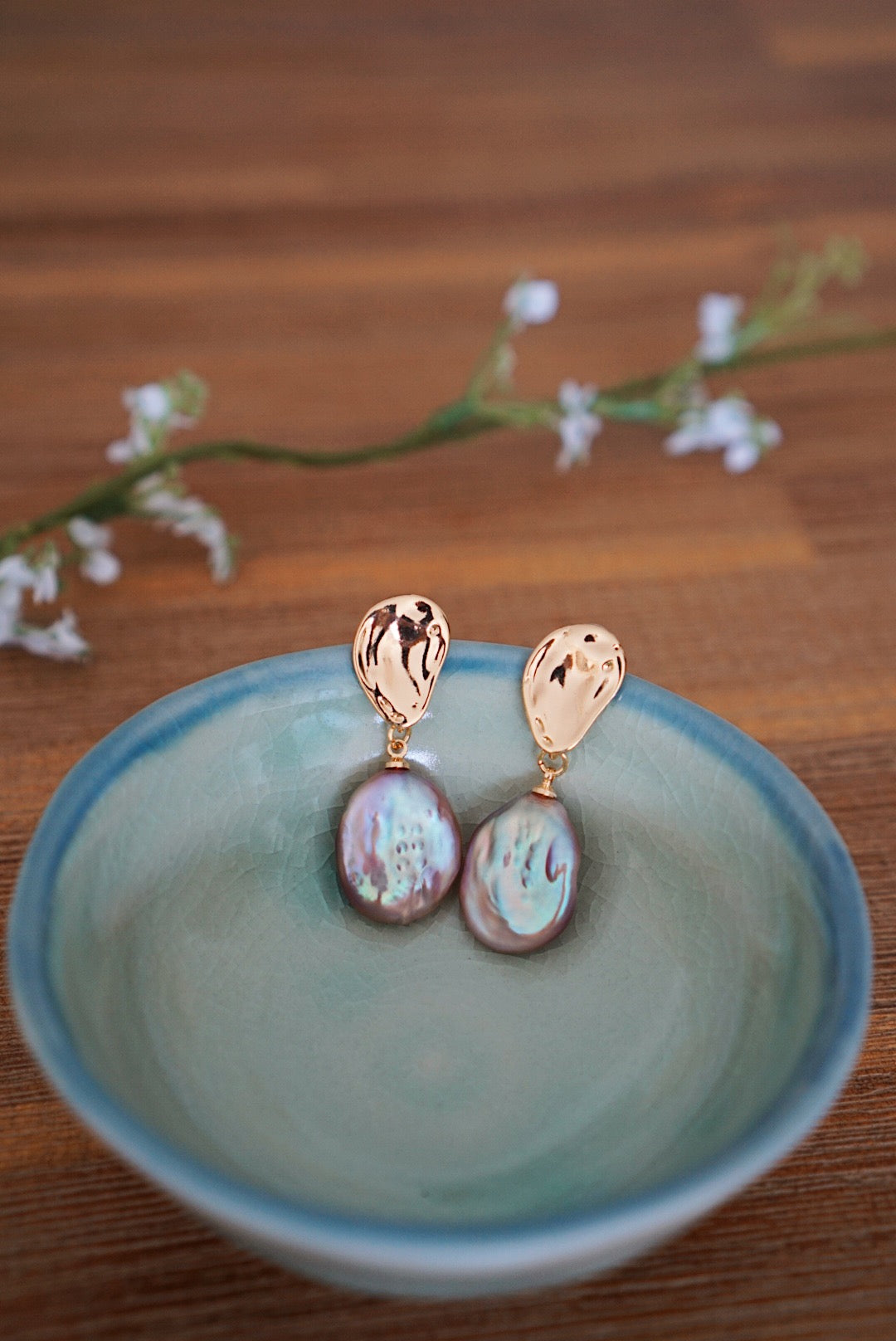 Anya Iridescent Shell Earrings