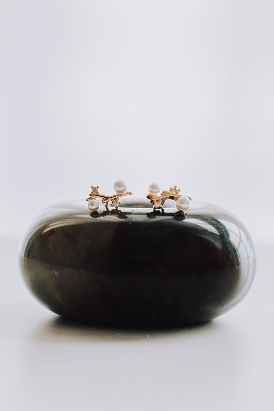 18k Gold Ines Floral Vines Earrings