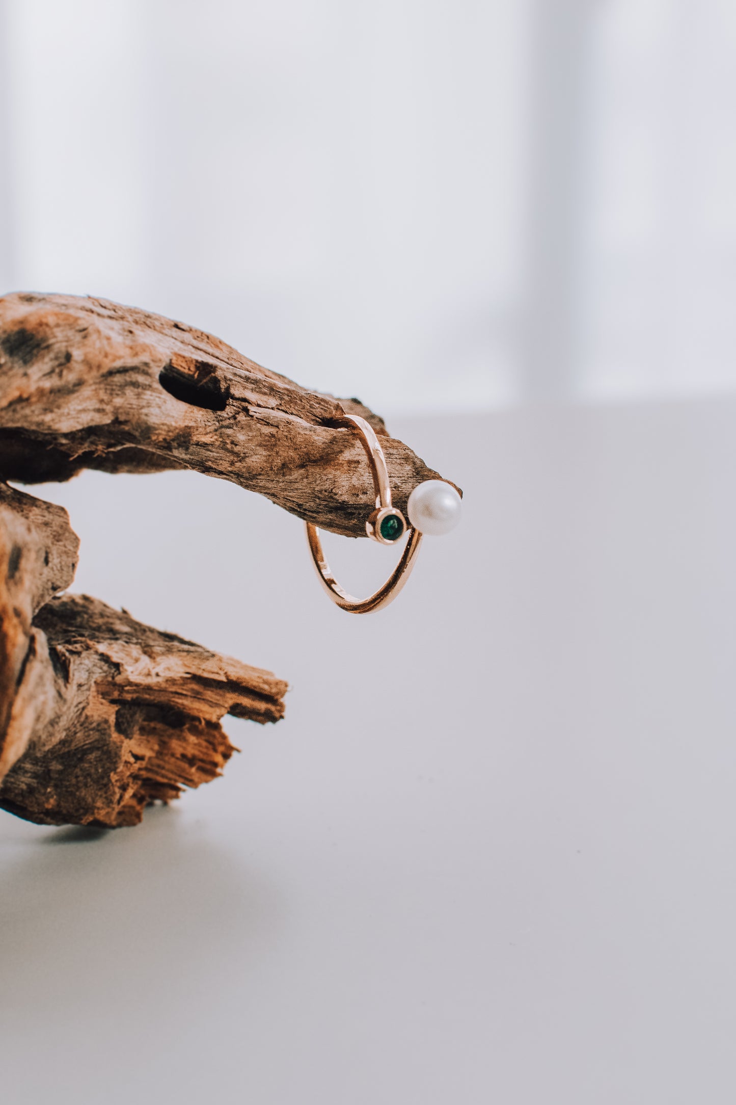 Rylen Emerald Pearl Ring