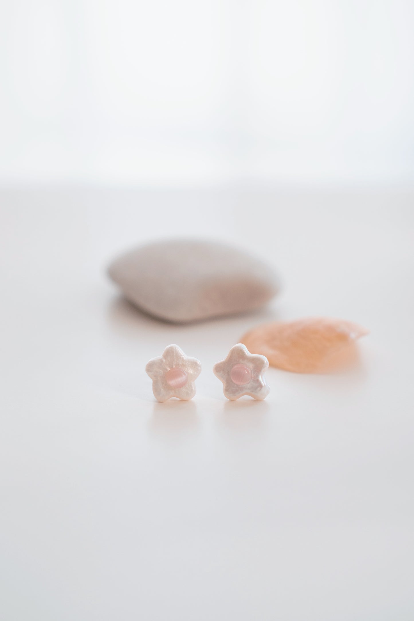 925 Silver Trinity Jelly Floral Studs