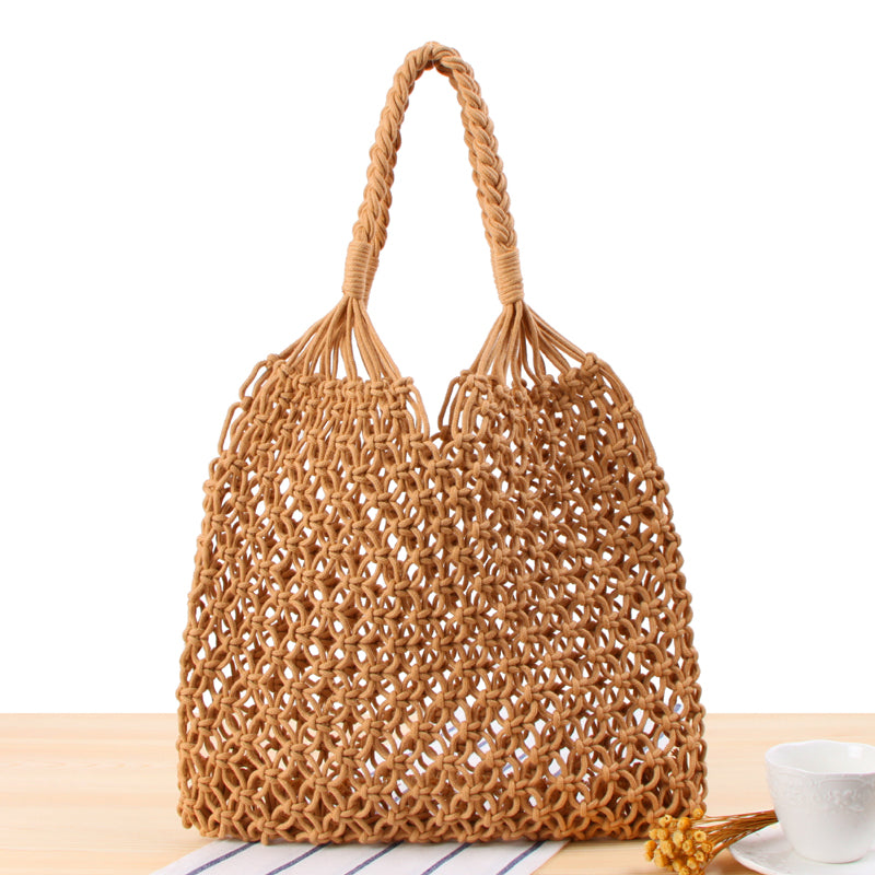 *PREORDER* Eukene Weaved Bag (Cream & Stable Brown)