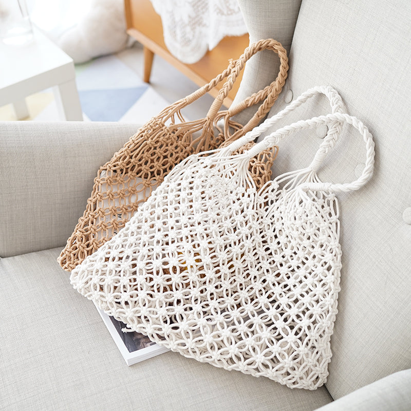 *PREORDER* Eukene Weaved Bag (Cream & Stable Brown)