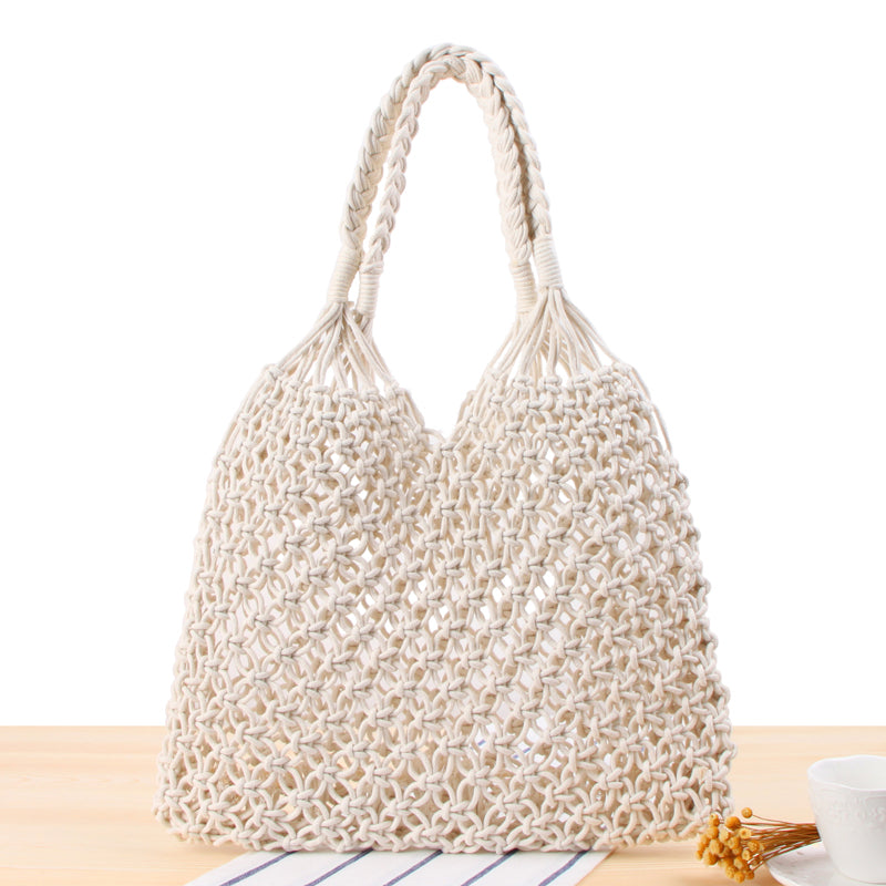 *PREORDER* Eukene Weaved Bag (Cream & Stable Brown)