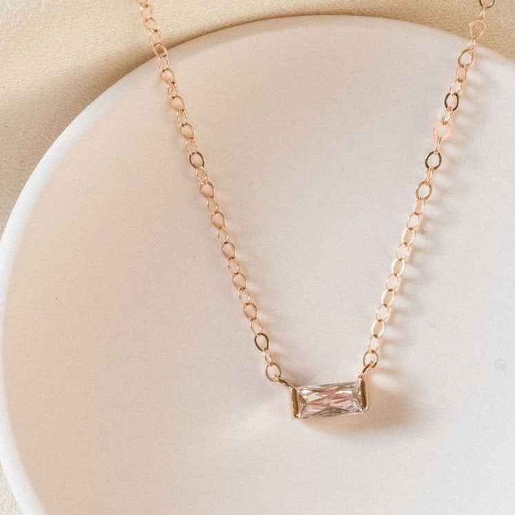 *PREORDER* Baguette Crystal Necklace