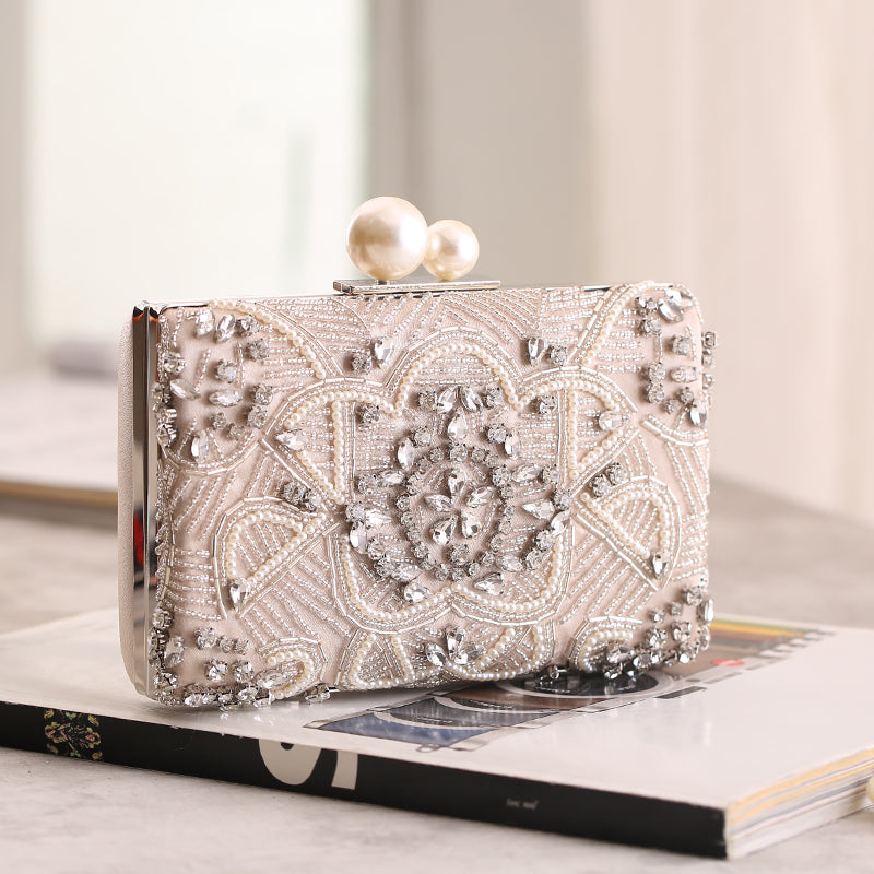 *PREORDER* Kelly Jewel Clutch (Silver)