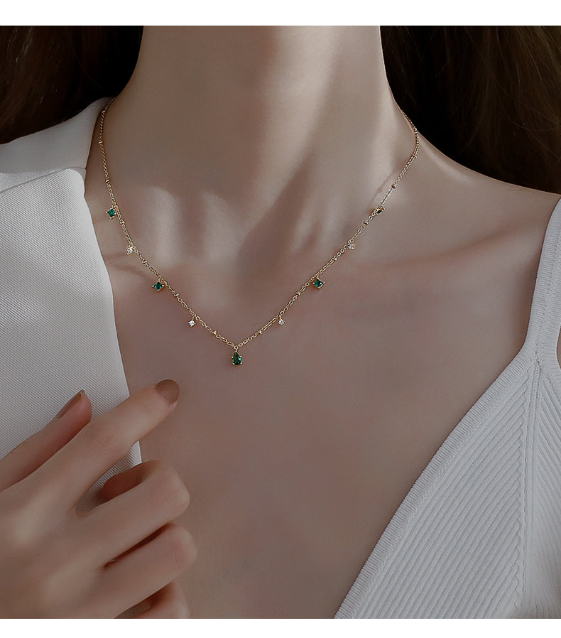 *PREORDER* Jade Crystal Necklace (925 Silver)