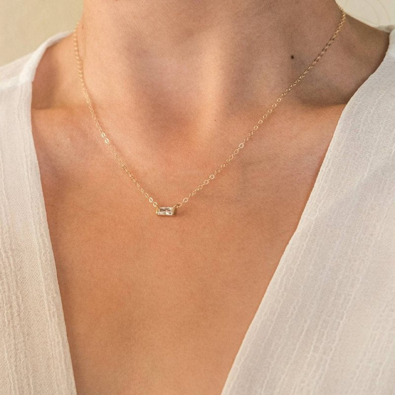 *PREORDER* Baguette Crystal Necklace