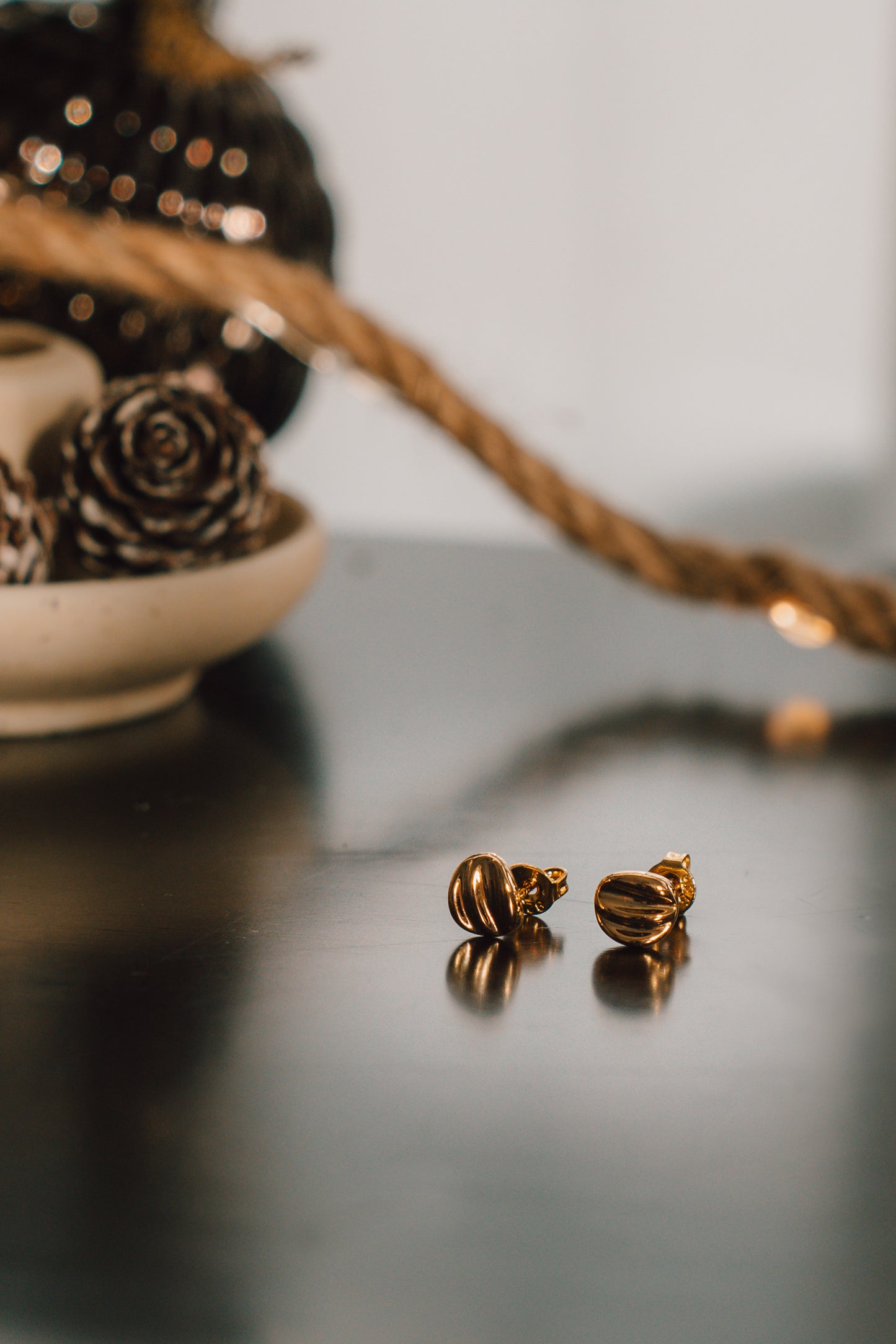 18k Gold Catrina Minimalist Earrings