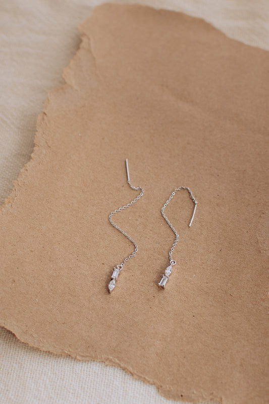 Zandra Silver Minimalist Earrings (18k Plated)